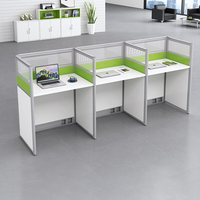 Poste de travail modulaire commercial moderne avec système de cloisonnement par panneaux et gestion intégrée pour personnel de bureau ou d'entrepôt/salle de sport