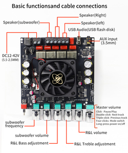 XY-HT21MAX Placa Amplificadora de Potencia Digital Bluetooth 2.1 Canales Mejorada TPA3223 con Ajuste de Sonido de Rango Completo - Product Image 5