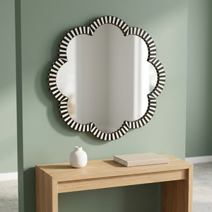 Handmade Black Bone Inlay Wooden <b>Mirror</b> <b>Frame</b> With Modern Decorative Design For Bathroom Wedding And Home Interior Décor - Product Image 6