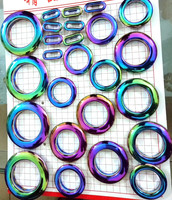 Boutons de style anneau classiques de luxe en fer anti-rouille, écologiques, durables et légers