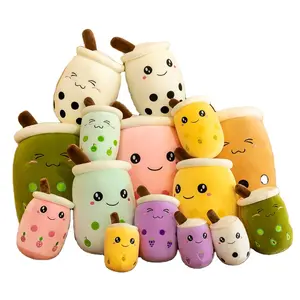 Good Quality Hot Selling Cute Milk Tea Pillow Stuffed Plush Toys With Favorable Price For Gifts