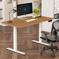 Bureau assis-debout ergonomique moderne de luxe à double moteur, réglable en 3 positions, en acier durable, pour bureau et immeuble de bureaux