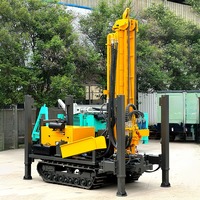 Foreuse hydraulique diesel sur chenilles de 350 m pour puits d'eau, machine de forage de puits pour l'approvisionnement en eau minier