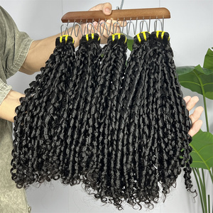100% Virgin Brazilian Pixie Curl Human Hair Extension 12A Grade Double Drawn Cuticle Aligned Pixie Curl Human Hair Bundle Vendor
