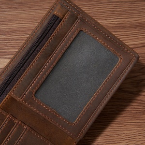 Wholesale Leather Credit Card Holder Crazy Horse Leather <b>Wallet</b> <b>RFID</b> Blocking <b>Wallet</b> for Men - Product Image 4