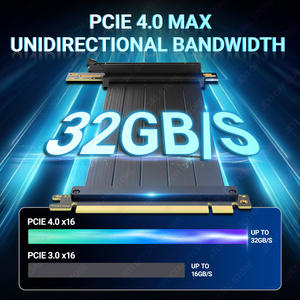 Câble d'extension JEYI PCI-E 4.0 X16 pour carte graphique (PVC) compatible RTX4090 <span class=keywords><strong>RTX4080ti</strong></span> RX6700XT RX6800XT (10-60CM) pour ordinateur de bureau - Product Image 5