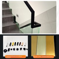 Barandilla de Vidrio Montada en la Pared con Aleación de Aluminio Personalizada, Diseño Simple y Lujoso para Balcones Exteriores