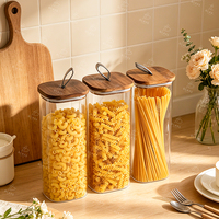 Contenants de rangement pour la cuisine : bocaux en verre pour aliments, adaptés à la farine, aux céréales, au sucre, au thé, aux grains de café et aux collations