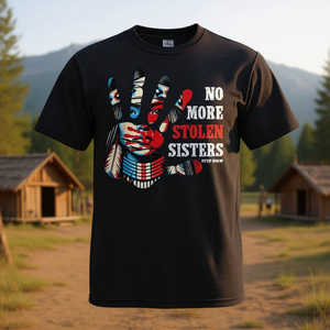 No More Stolen Sisters Stop Mmiw Camiseta negra unisex talla mediana para adultos - Product Image 3
