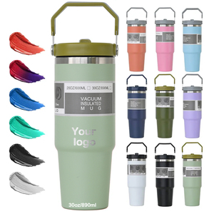SilverJet Vacuum Insulated Tumbler 30oz Stainless Steel With Lid Custom Logo Outdoor Travel Mug - Product Image 1