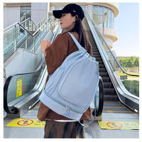 Sac à dos de sport en tissu Oxford uni, grande capacité, avec cordon de serrage, pour basketball, badminton, pickleball, fitness, en stock