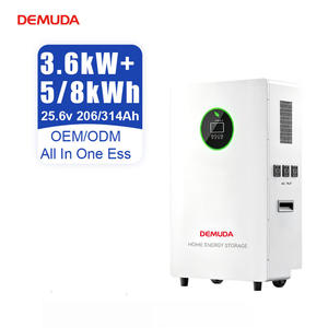 Système solaire tout-en-un 3,6 kW 5 kWh 8 kWh, onduleur hybride 25,6 V, batterie de stockage d'énergie domestique au lithium fer phosphate - Product Image 1