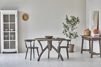 Table d'angle en bois de pin blanc nouvelle collection, gaucoupes naturelles souples, console rétro