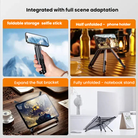 Support magnétique pliable en alliage d'aluminium pour téléphone, tablette et ordinateur portable – Support réglable pour smartphone et ordinateur portable – En stock