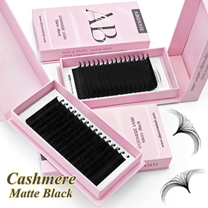 Extensions de cils Abonnie Ub <span class=keywords><strong>Uc</strong></span> <span class=keywords><strong>ud</strong></span> 07 Curl Lash, plateaux de cils noir mat, extensions de cils en cachemire, fournitures pour extensions de cils - Product Image 6