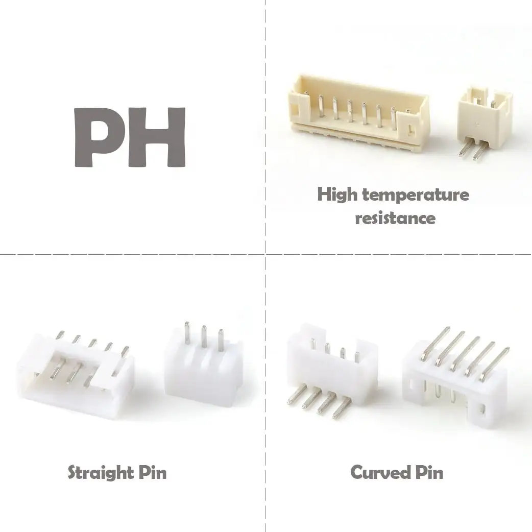 2pin-16pin Molex Behuizing Connector 2.0Mm Pitch Xh Jst Connector Vrouw 4 Pin Draad Aan Board 2.54 Ph Wafer Connector voor Pcb Board