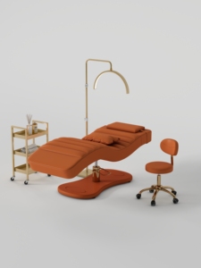 High-End Luxury Curved <b>Foldable</b> Portable Modern Metal Massage Bed with High-Density Foam - Product Image 5
