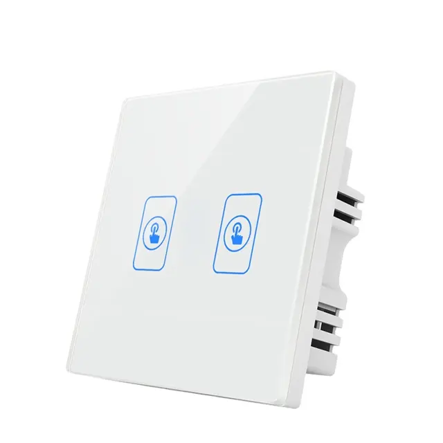 Tuya Wireless UK Board Automatisierung Remote Home ZigBee Glas 1 Gang 2-Wege-Licht elektrische WLAN-Buchse Smart Touch Wand schalter