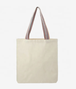 Bolsas de lona ecológicas de algodón reciclado arcoíris impresas con diseño personalizado de alta calidad - Product Image 2