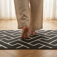 Tapis d'entrée moderne à boucles, séchage rapide, antidérapant, imperméable, écologique, anti-salissures, pour porte d'entrée