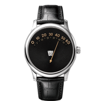 Montre Homme Luxe Personnalisée 2026 avec Affichage des Heures par Saut et Minute Rétrograde, Boîtier en Acier Inoxydable, Bracelet en Cuir