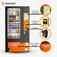 Máquina Expendedora de Bebidas Refrigeradas al por Mayor, con Soporte para Pago con Tarjeta de Crédito y Efectivo, OEM/ODM, Máquina Expendedora Personalizada de Alimentos, Snacks y Bebidas