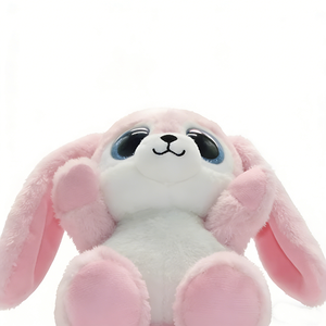 Peluche de lapin personnalisée, animal en peluche lapin, peluche de lapin rose, lapin mignon aux oreilles tombantes - Product Image 3
