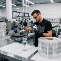 Étiquette transparente en PET pour flacon, autocollant transparent, étiquette personnalisée découpée à la forme pour emballage de sérum cosmétique