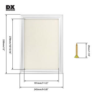 Cadres <span class=keywords><strong>photo</strong></span> en aluminium argenté <span class=keywords><strong>à</strong></span> ouverture rapide DX Designs, personnalisables en gros (formats A1/A2/A3/A4), cadres muraux pour affiches - Product Image 3