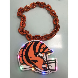 Collier à grande chaîne avec logo de l'équipe des Cleveland Browns (USA) pour fans, style Hip Hop, LED 3D en mousse EVA, bijoux de mode en gros - Product Image 1