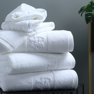 Toalla estampada en relieve Jacquard Algodón puro Absorbente Grueso Salón de belleza Hotel Cama y desayuno Toalla de hotel Toalla de baño - Product Image 2