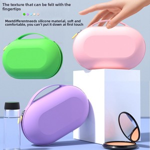 Sac de maquillage en silicone réutilisable personnalisé en usine, pochette de rangement portable pour voyage, sacs et étuis cosmétiques de beauté - Product Image 4