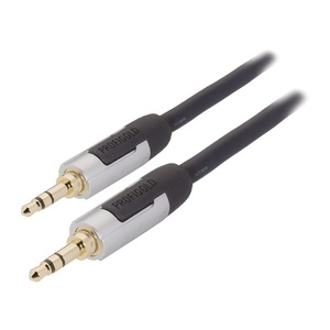 ProfGold 3.5mm <b>Stereo</b> Audio <b>Cable</b> 1m Male to Male High Performance Portable Interconnect - Product Image 2