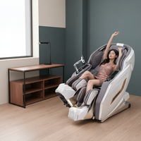 Fauteuil de massage robotisé pliable 4D de Chine avec gravité zéro, couverture corporelle complète, physiothérapie infrarouge et étirement de luxe