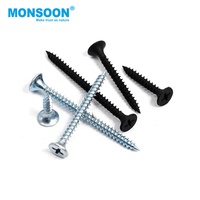 Visserie pour l'industrie du matériel, vis auto-perceuses pour cloisons sèches en gypse, 3,5*16 mm, filetage fin et grossier, vis jaunes pour cloisons sèches en Chine, pour le bois