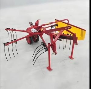 Petit râteau à foin rotatif Roue à doigts Machine d'épandage de prairies entraînée par prise de force actionnée par tracteur Autres machines agricoles - Product Image 5