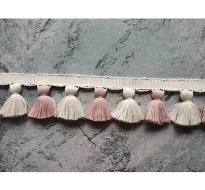 Frange à pompons élégante pour les ateliers de création et les créateurs de mode, offrant des brins doux et attrayants en vrac en provenance d'Inde - Product Image 5