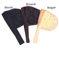 Vente en gros de base en dentelle brun noir pour la confection de queue de cheval Extension de queue de cheval en cheveux humains enveloppants