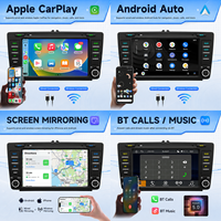 Autoradio Android Auto BQCC 8 pouces IPS MP5 avec écran Carplay, lecteur multimédia MP5, RDS, BT, FM, stéréo de voiture pour Skoda Octavia 2 (A5) 04-13
