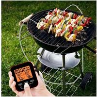 Termometer Digital Oven daging barbekyu, pemeriksaan ganda baca cepat profesional dengan lampu latar kunci sentuh memanggang makanan dapur rumah tangga