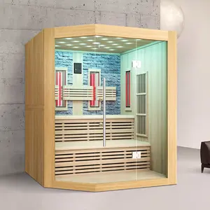 Sauna e Bagno Turco <span class=keywords><strong>di</strong></span> Lusso per Interni Serie in Pietra Artificiale Sauna a Infrarossi Lontani Sauna a Vapore Secco e Umido per 4-5 Persone - Product Image 1