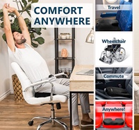 Coussin de siège ergonomique en mousse à mémoire de forme orthopédique rafraîchissant pour chaise de bureau, soulagement des douleurs au coccyx et à la sciatique