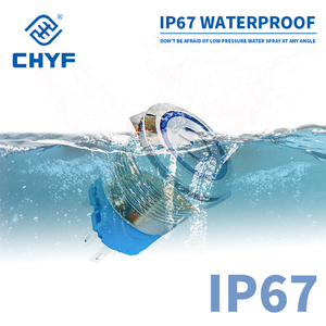 Chyf 22mm phẳng đầu tạm thời đẩy nút chuyển đổi không thấm nước <span class=keywords><strong>IP67</strong></span> thép không gỉ 3V tri-màu Vòng LED 24V Brass đẩy nút - Product Image 5