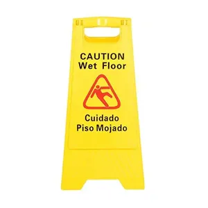 新款热销塑料警告湿地板安全标志可折叠道路塑料警告标志湿地板警告标志