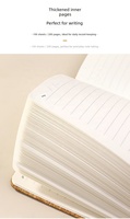 Carnet de notes A5 minimaliste de haute qualité, imprimé UV, design grain de liège épaissi, papier écologique, boucle pour stylo, personnalisable pour le bureau