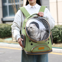Mochila transportadora de mascotas tipo cápsula espacial de gran capacidad, transpirable, con ventana de burbuja, para gatos y perros, para viajes al aire libre.
