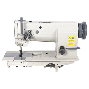Máquina de coser industrial de doble aguja y cama plana 4420 con pie de arrastre y motor nuevo en venta - Product Image 1