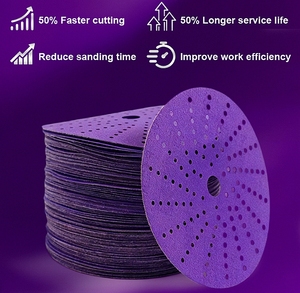 <span class=keywords><strong>Disco</strong></span> Abrasivo in Ceramica Viola da 6'' per Riparazione Auto, Stucco <span class=keywords><strong>e</strong></span> Lucidatura Vernice - Product Image 5