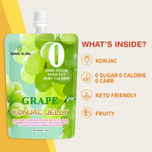 Ketoslim Mo Atacado Dois Tipos Bebível Pequeno Único Saco Frutado Zero Açúcar Gordura Caloria Uva Pêssego Sabor Konjac Jelly