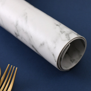 Modern Faux Leather Dining Table Mat Rectangular <strong>Marble</strong> Printed Restaurant <strong>Placemat</strong> Wholesale - Product Image 5